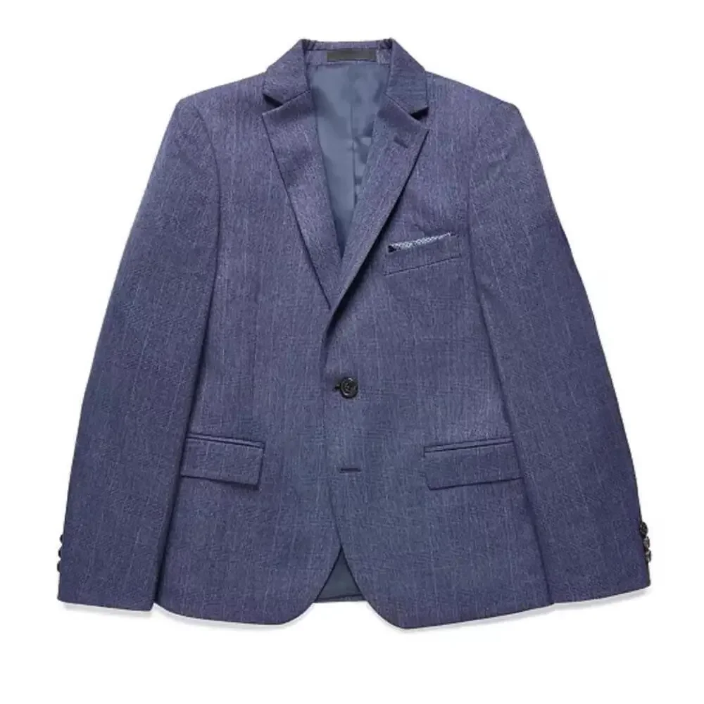 Lauren Ralph Lauren Big Boys Plaid Sport Coat - Navy, jacket suit 16R [COPY]
